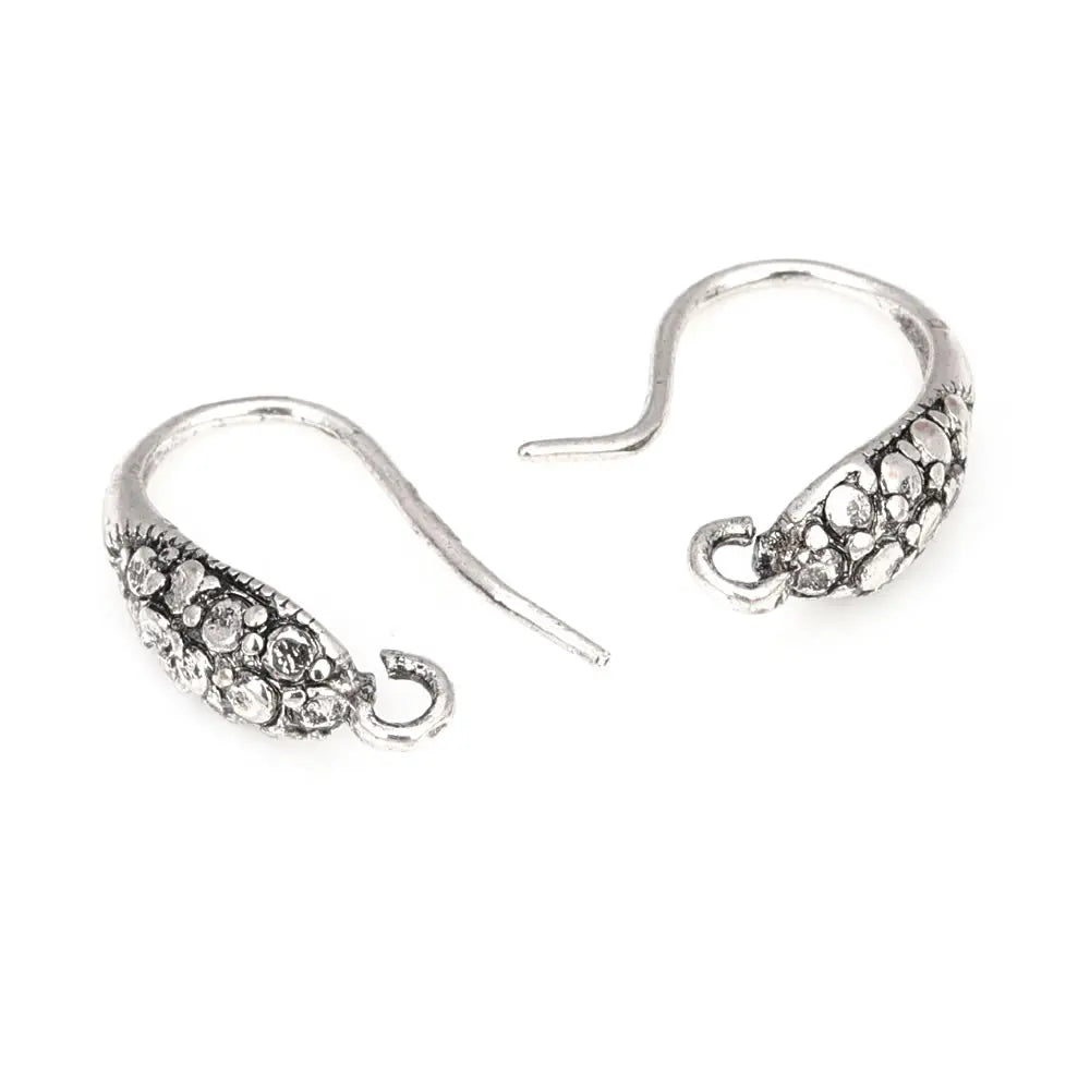 10PCS Antique Silver Color 18K Gold Color Brass Earring Hook High Quality Diy Jewelry Making Earrings Accessories for Women