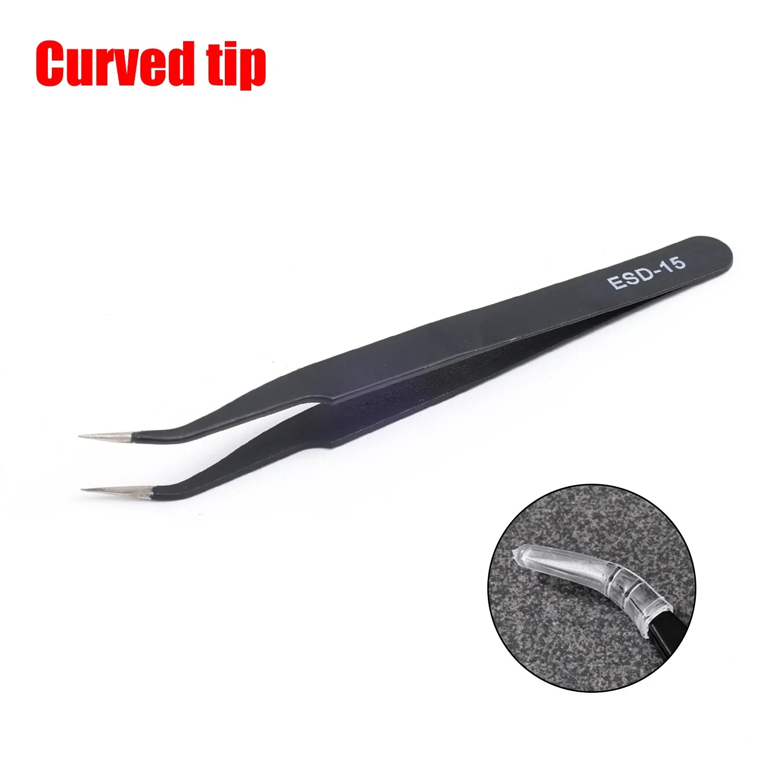 Precision Tweezers Set ESD Stainless Steel Anti-static Tweezers PCB Repair Tools for Electronics Repair Soldering Craft Tools