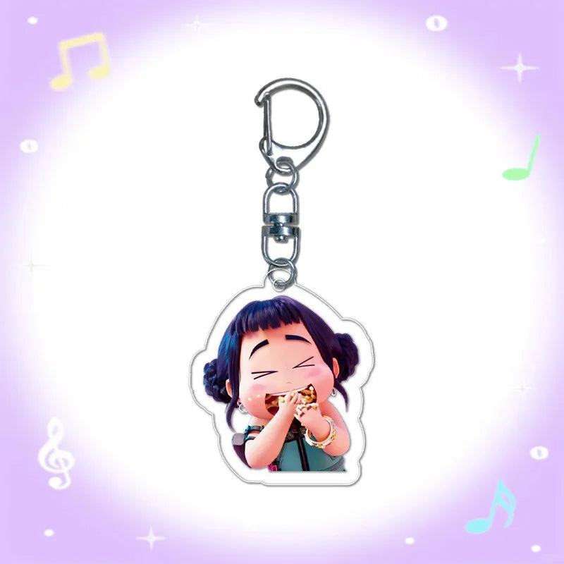 New Kpop Demon Hunters Huntrix Saja Boys Mystery Keychains Accessories Rumi Zoey Jinu Mira Key Ring Acrylic Keyrings Fans Gifts