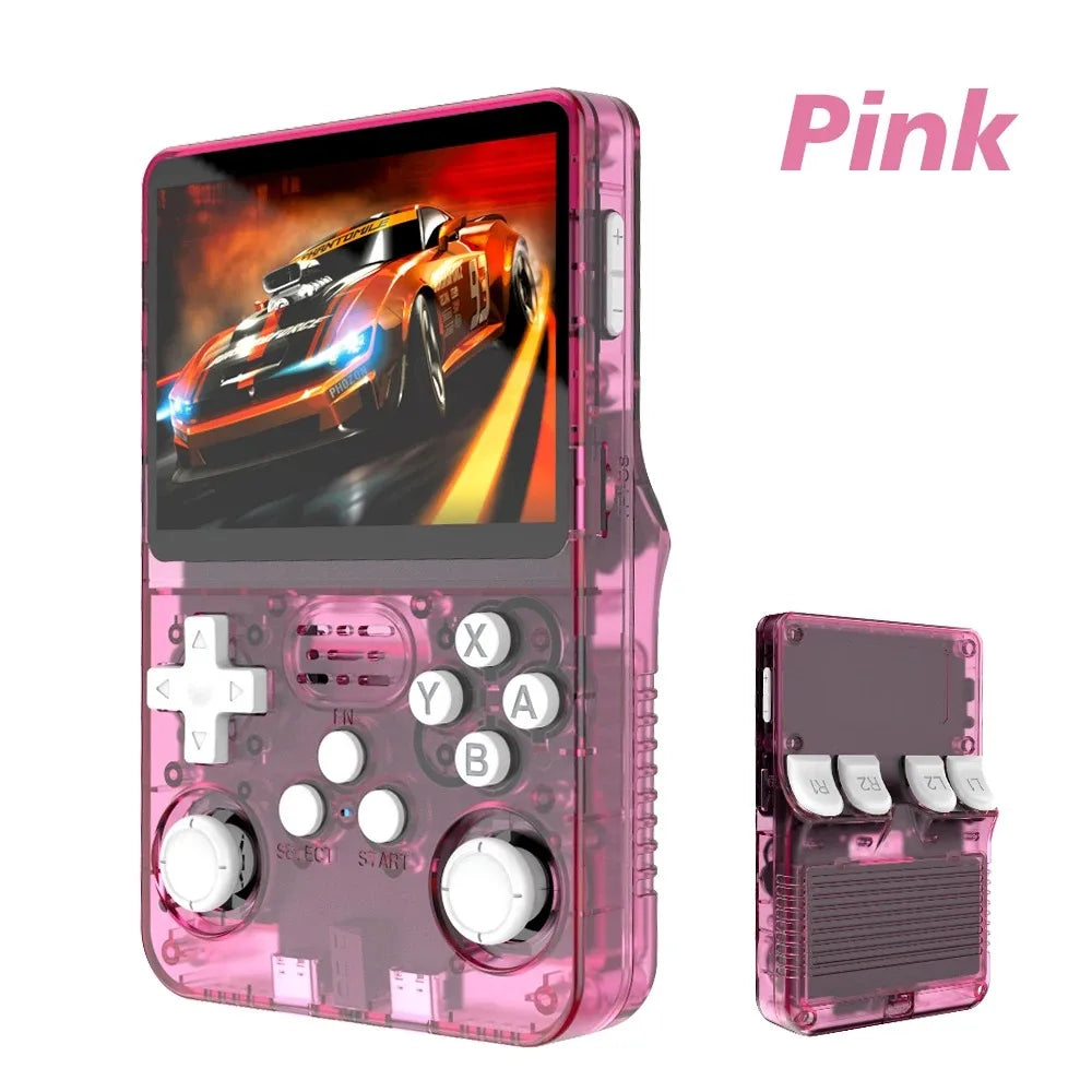 R36S Retro Video Handheld Game Console Linux System 3.5 in IPS Screen  3000mAH Battery 64G/128G TF Card Preinstalled Games