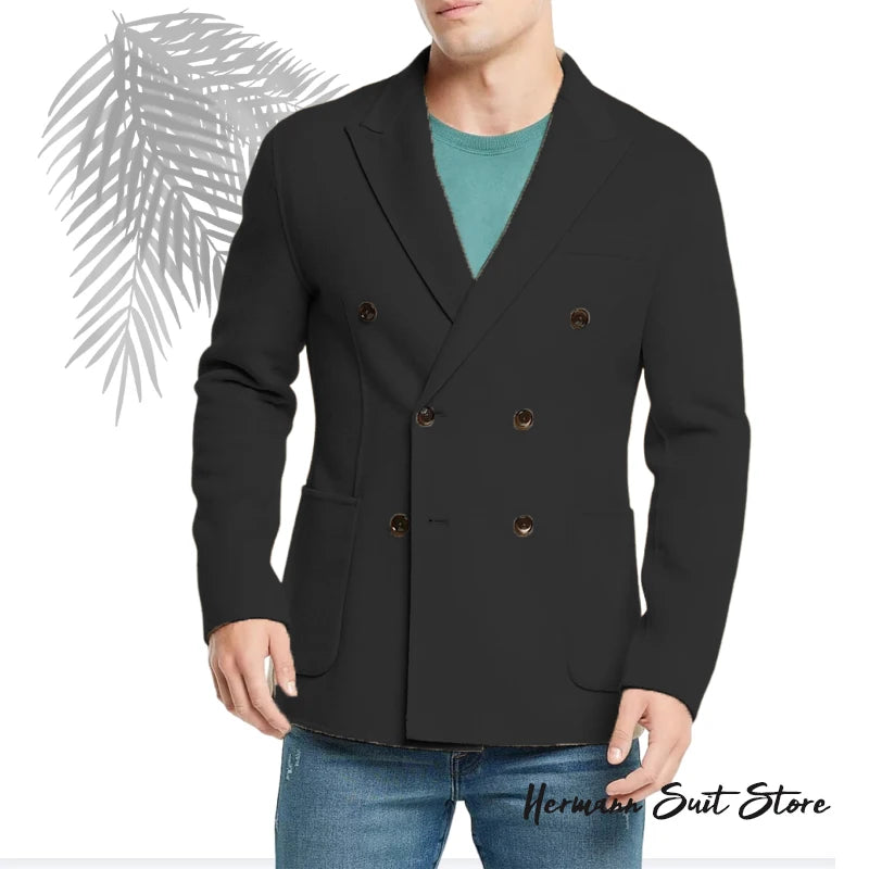 Autumn Winter Men's Thick Suit Coat Blazers Business Casual Men's Top Suit Jacket