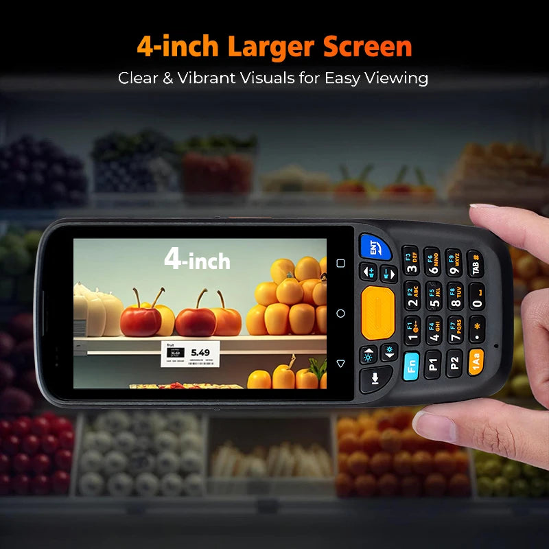 PDA MC-405 Android 11 4+64GB 13MP Camera 5000mAh Mobile Computer Android Barcode Scanner Rugged PDAs With Charging Base