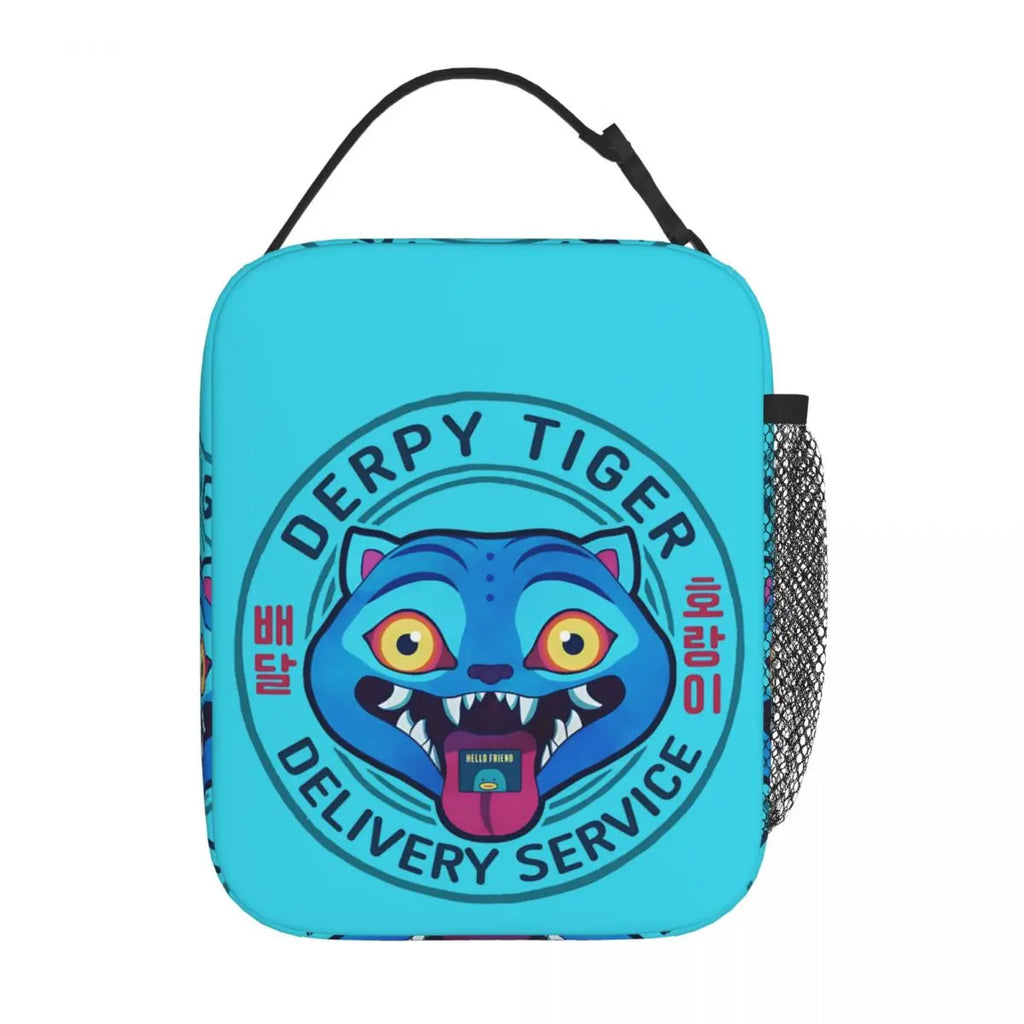 Kpop Demon Hunters Boys Team Retro Style 90s Insulated Lunch Bags Portable Meal Container Cooler Bag Tote Lunch Box Food Handbag