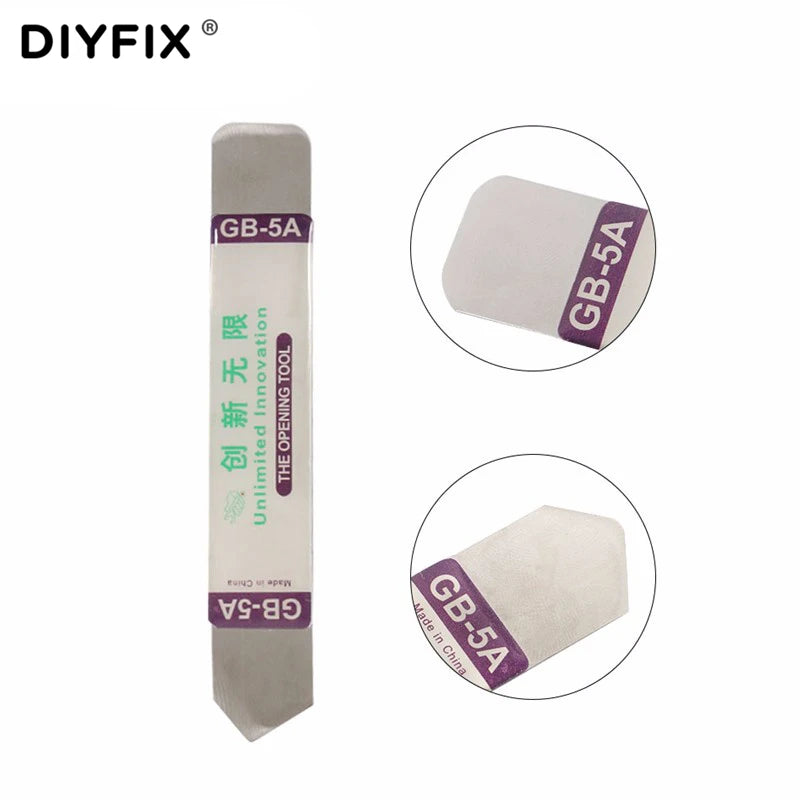 DIYFIX Stainless Steel Blade Soft Thin Pry Spudger Cell Phone Tablet Screen Battery Opening Tools for iPhone iPad Samsung Opener