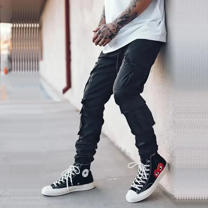 Casual New In Male Trousers Baggy Men's Cargo Pants Regular Fit Street Aesthetic Techwear Long Cheapest Emo Cheap High Quality