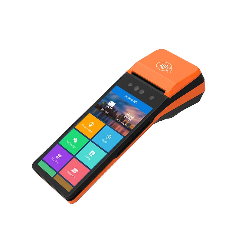 Pos Terminal Payment Handheld 6 Inch Android 13 Mobile All in One Touch Screen Pos With Printer Barcode Scanner for Restaurant