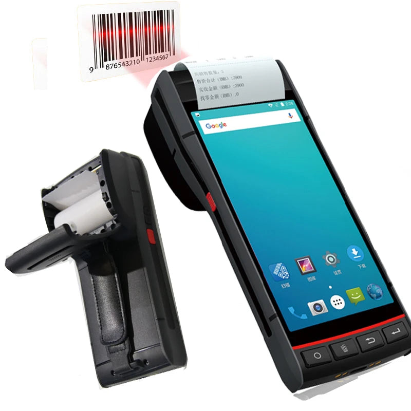 Blovedream S60 Rugged Industrial Android Handheld Honeywell Scanner Inventory Mobile Computer PDA With 58mm Thermal Printer