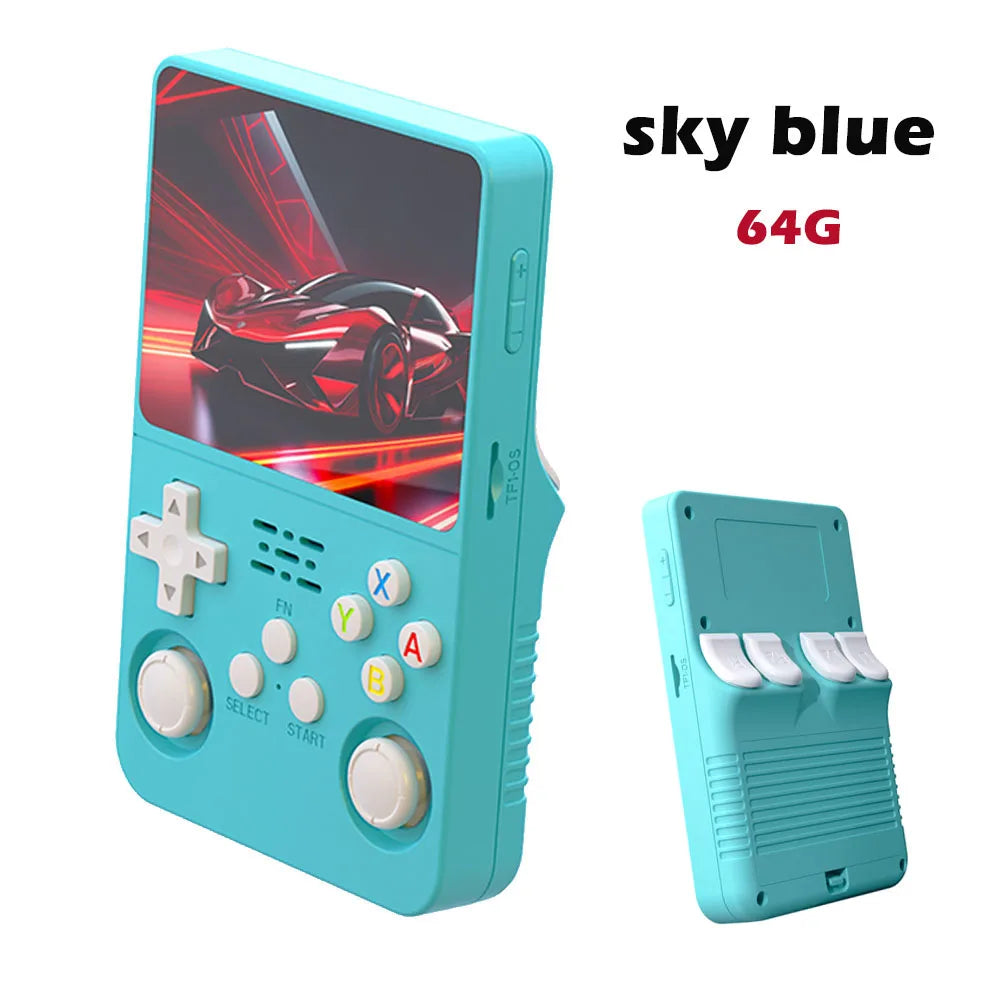 R36S Retro Video Handheld Game Console Linux System 3.5 in IPS Screen  3000mAH Battery 64G/128G TF Card Preinstalled Games