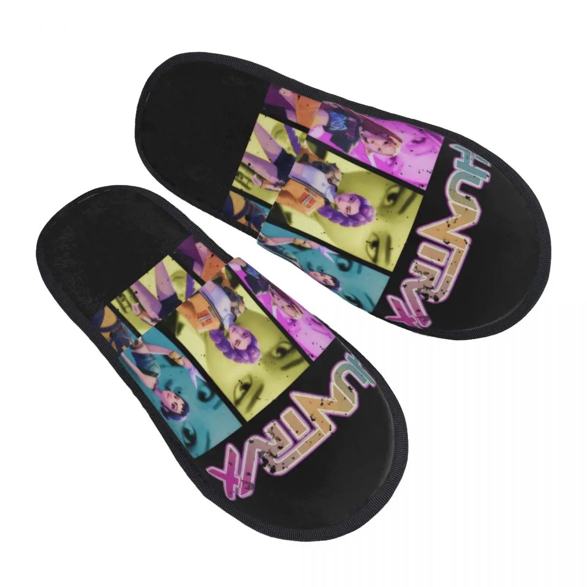 Custom Print Women Zoey Huntrix Kpop Demon Hunter House Slippers Cozy Warm Memory Foam Fluffy Slipper Indoor Outdoor Shoes