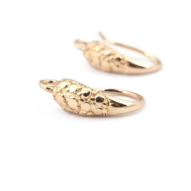 10PCS Antique Silver Color 18K Gold Color Brass Earring Hook High Quality Diy Jewelry Making Earrings Accessories for Women