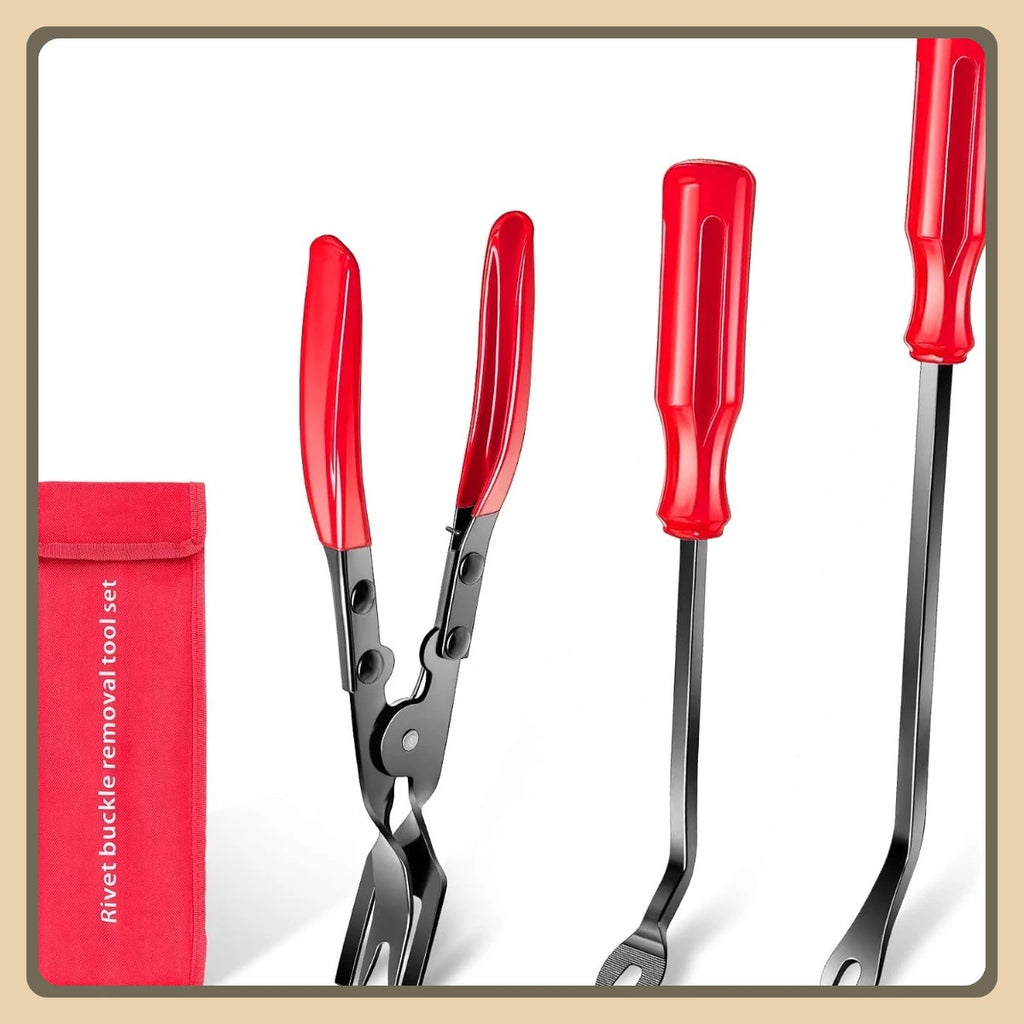 Auto Clip Pliers Set, 3PC Fastener Removal Tool for Car Door Dashboard Repair Kit