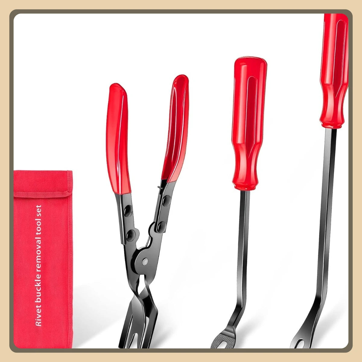 Auto Clip Pliers Set, 3PC Fastener Removal Tool for Car Door Dashboard Repair Kit