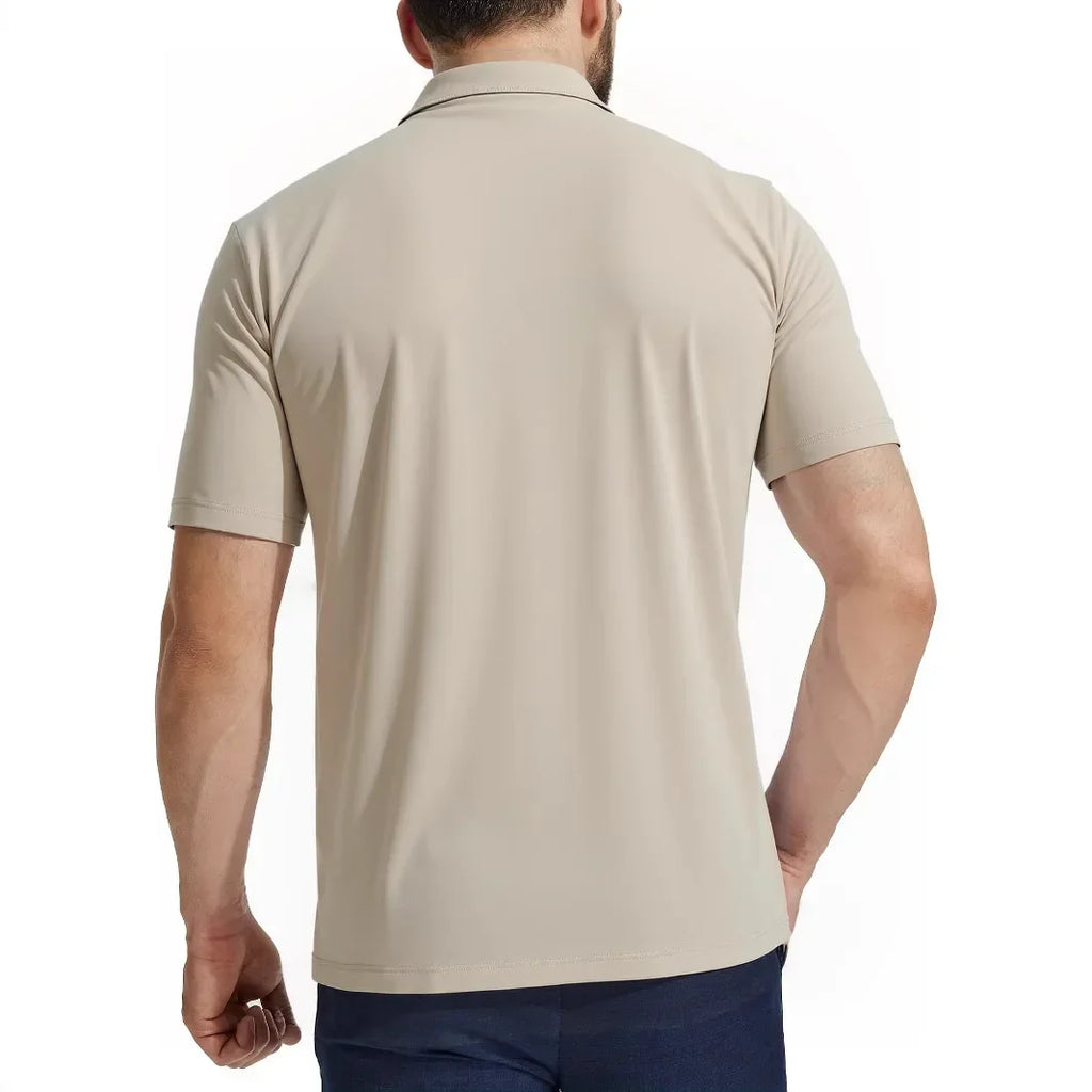 Plus Size Men's Polo Shirt 1XL-7XL Summer Ice Silk Quick Dry Short Sleeve Tees Solid Color Business Casual Loose Fit Top Clothes