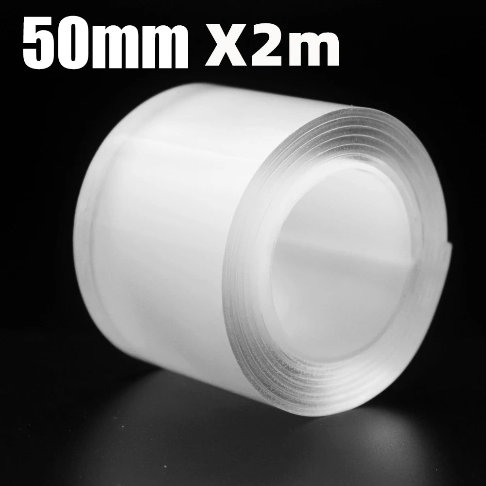 SEAMETAL Super Strong Double Sided Adhesive Tape Washable Reusable Transparent Double Tape No Trace Sticker for Car Home Office