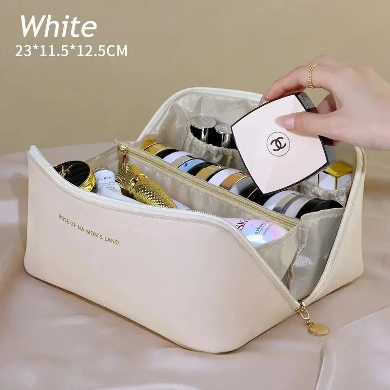 Makeup Organizer Female Toiletry Kit Bag Make Up Case Storage Pouch PU Lady Box, Cosmetic Bag, Organizer Bag For Travel Zip ﻿