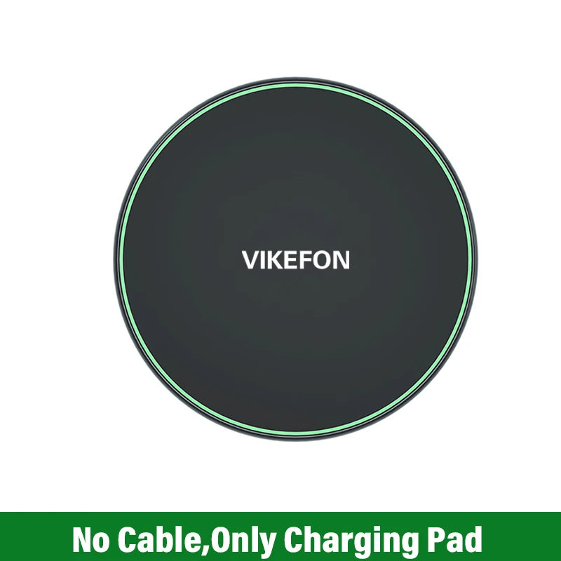 Mini LED Wireless Charger Pad For iPhone 16 15 14 13 12 8 X Pro Max Samsung Xiaomi Induction Fast Charging Dock Station