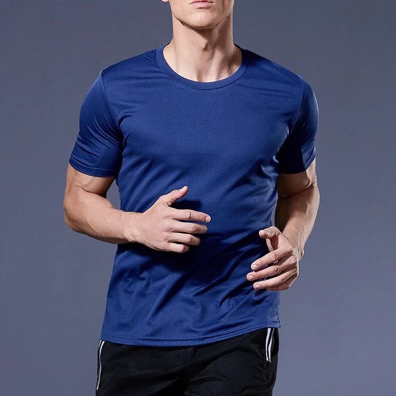 Mens Jogging T-Shirts Quick Dry Compression Sport T-Shirt Fitness Gym Running Shirts Soccer Shirts Men's Jersey Sportswear
