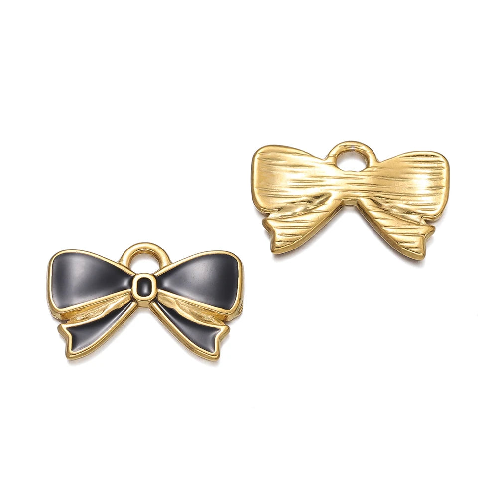 2Pcs/Pack Stainless Steel 5 Styles Butterfly Shape Pendants for Handmade DIY Women Man Hoop Earring Jewelry Making Supplies