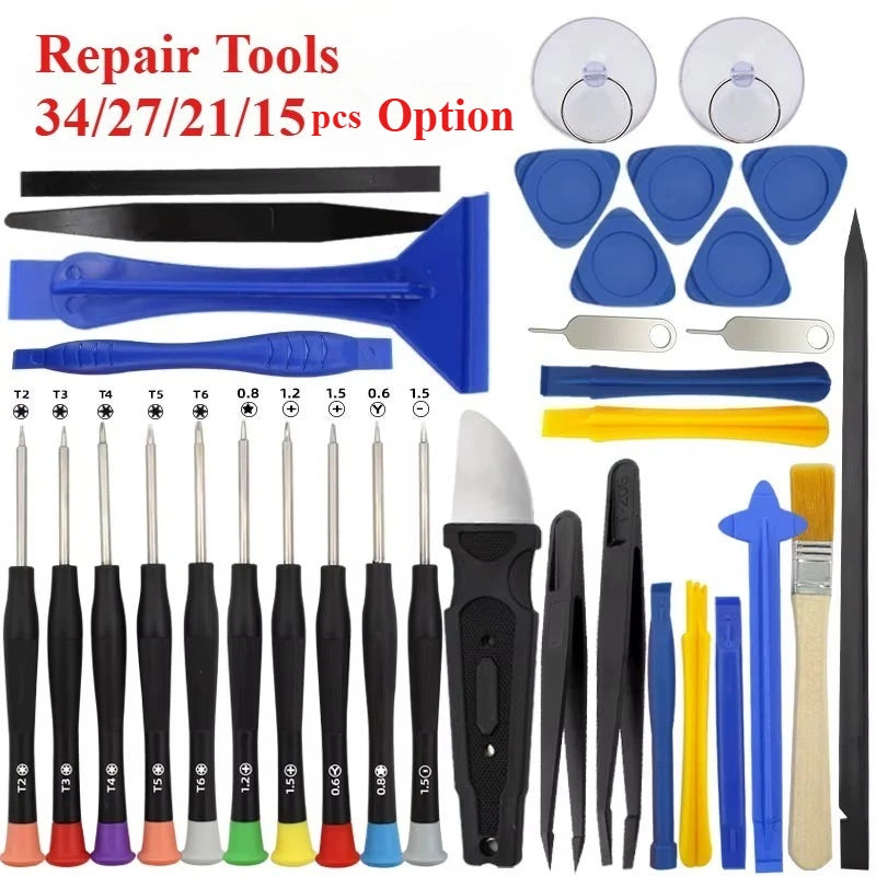 34/15 in 1 Precision Repair Screwdriver Tool Kit for Mobile Phone Laptop Tablet Computer Electronics Disassembly and Maintenance