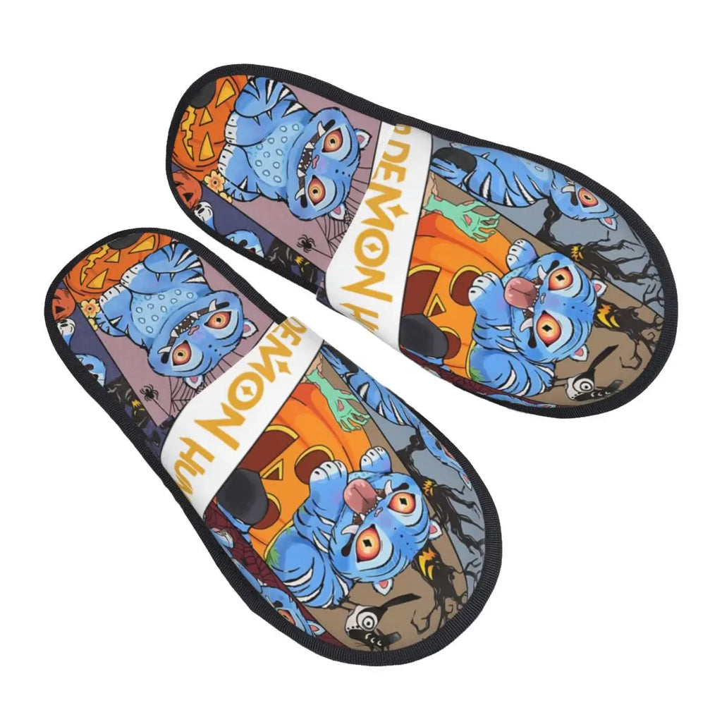 Kpop Demon Hunters Huntrix Zoey Girls Cozy Scuff Memory Foam Slippers Women Bedroom House Shoes