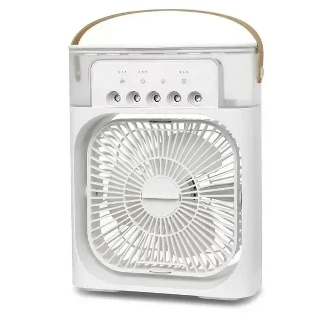 3 In 1 Portable Air Adjustment Humidifier Fan AIr Conditioner Household Small Air Cooler LED Night Lights Home Office Fans
