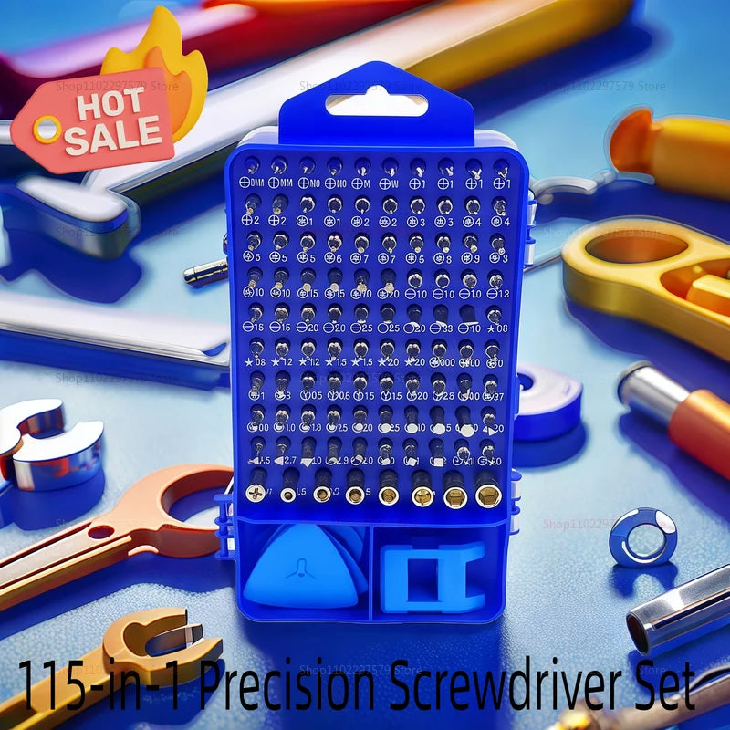 115 in 1 Multifunctional Screwdriver Set for Computer Phone PC Repair Insulation Household Tools Electronics Maintenance