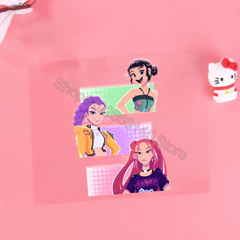 Kpop Demon Hunter Cartoon 3D Transfer Sticker UV DTF Stickers Kawaii Water Cup Water Bottle Lunch Box DIY Waterproof Sticker