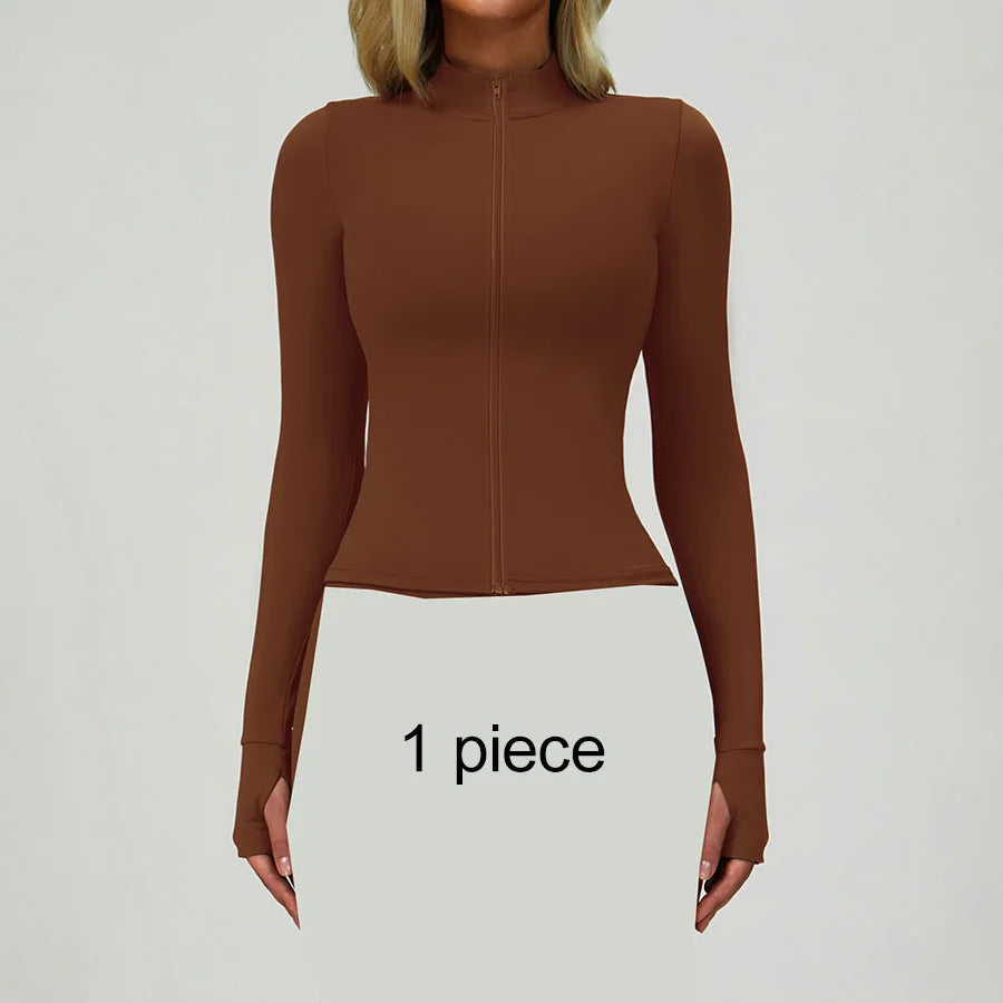 New Sportswear Seamless Yoga Set Gym Clothes Sportswear Long sleeved jacket Women Fitness Set Tracksuits Sports Bra Gym Leggings