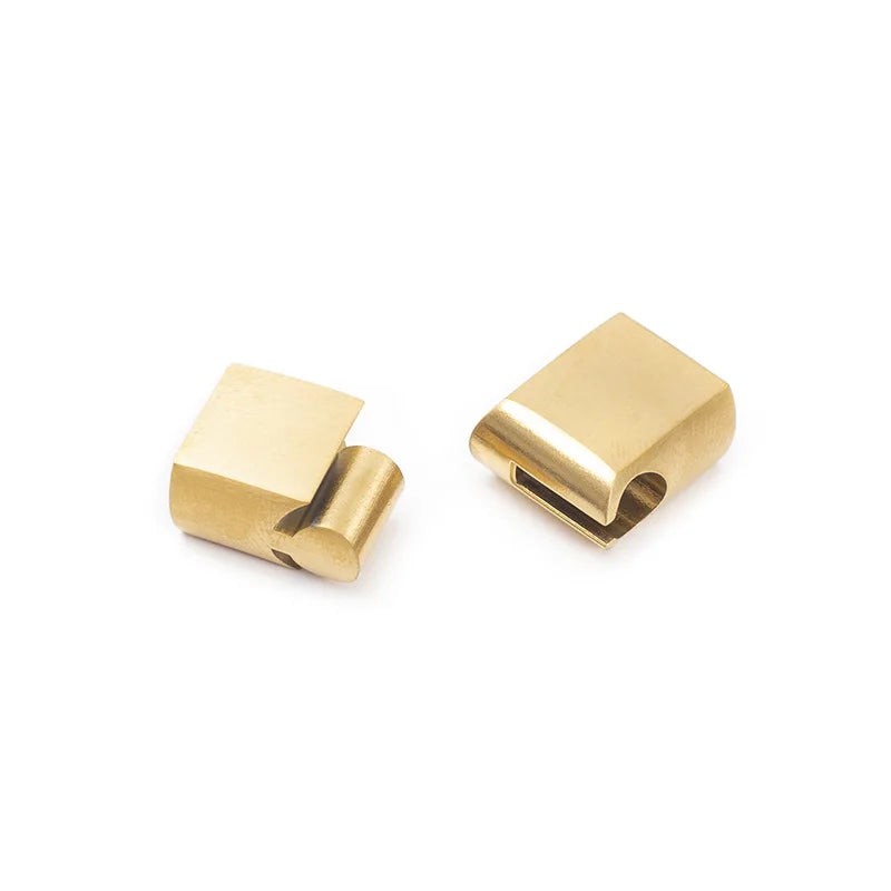 10Pcs 316L Stainless Steel Clasps Hole 12x6mm 12x4mm for Leather Bracelets Clasp Magnet DIY Bracelet Jewelry Making Accessories