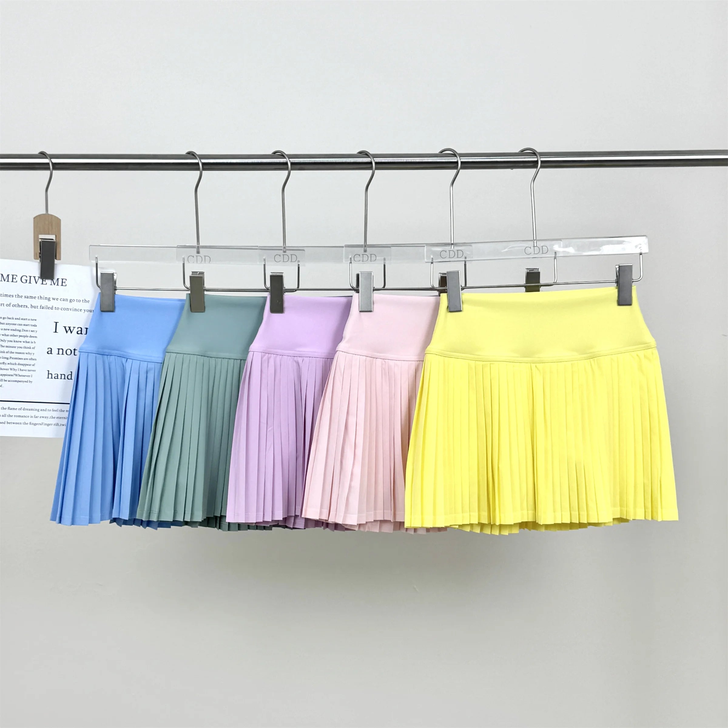 Women's Tennis Skirt with Se Pants Elastic Faion Pleated Skirt Spor  Tee-quarter Length Anti-light f-length ...