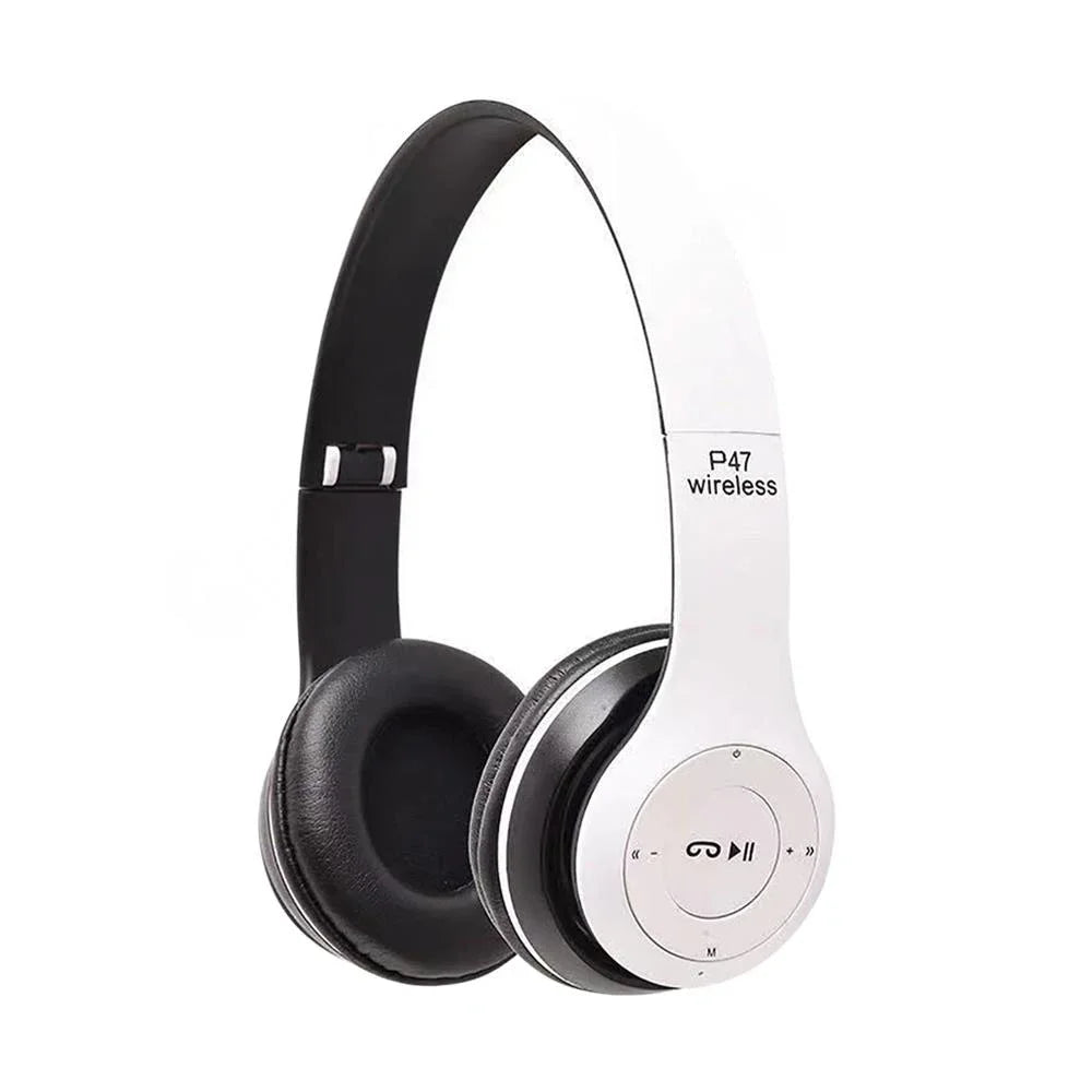 Foldable Bluetooth Headphones Wireless Overhead Earphones with Microphone Volume Control for iPhone And Android Game Headset