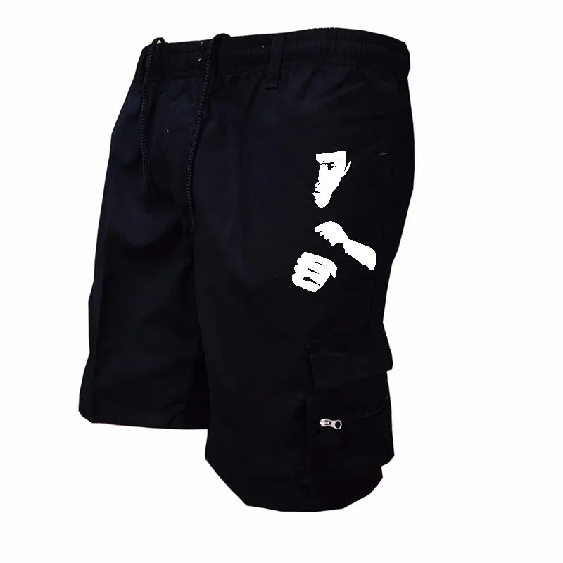 Fashion Print Workwear Shorts Men's Stylish Printed Cargo Shorts Comfortable Casual Utility Pants