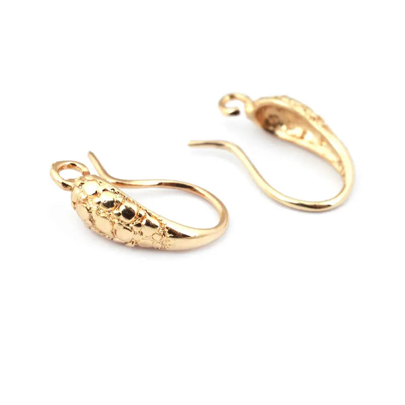 10PCS Antique Silver Color 18K Gold Color Brass Earring Hook High Quality Diy Jewelry Making Earrings Accessories for Women