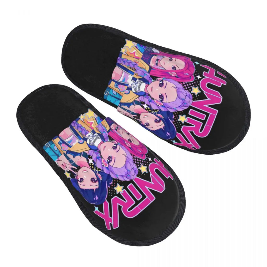 Kpop Demon Hunters Huntrix Rumi Zoey Mira Girls Guest Slippers for Bathroom Women Custom Print House Slipper