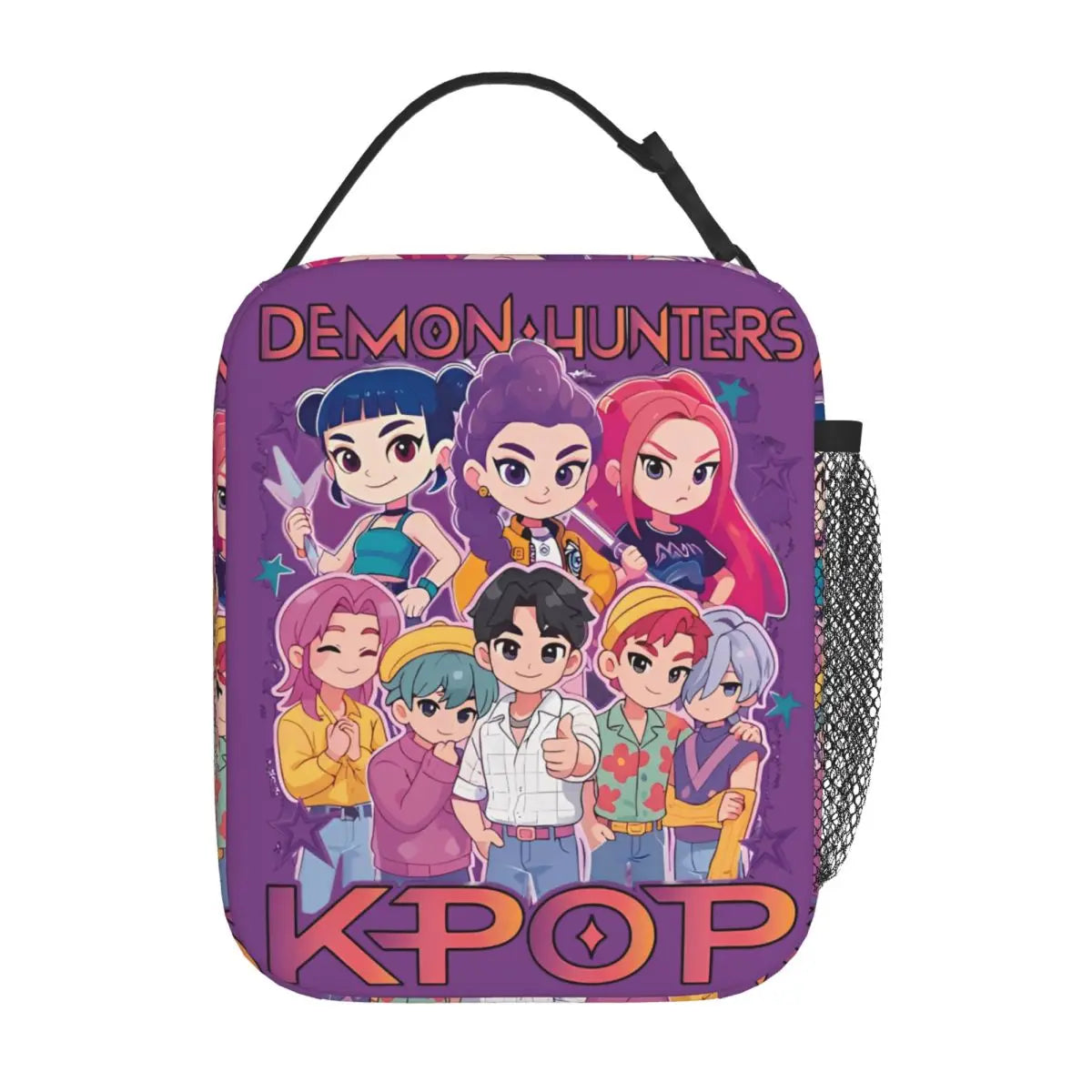Huntrix Girls Cup Noodles Kpop Demon Hunters Lunch Bag Portable Lunch Box Men Office Print Cooler Bag Leisure Oxford Lunch Bags