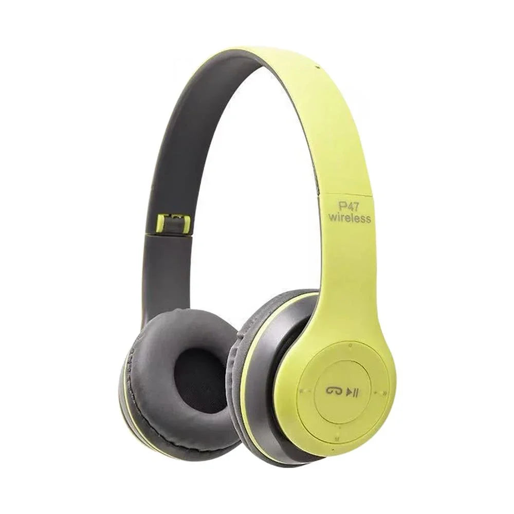 Foldable Bluetooth Headphones Wireless Overhead Earphones with Microphone Volume Control for iPhone And Android Game Headset