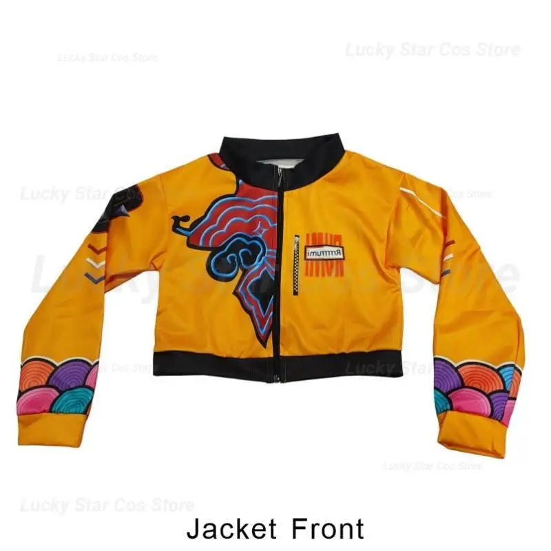 Movie kpop demon hunter Rumi Cosplay Costume for Girl Halloween Carnival Rumi jacket vest and shorts Three-piece Set Dress Up