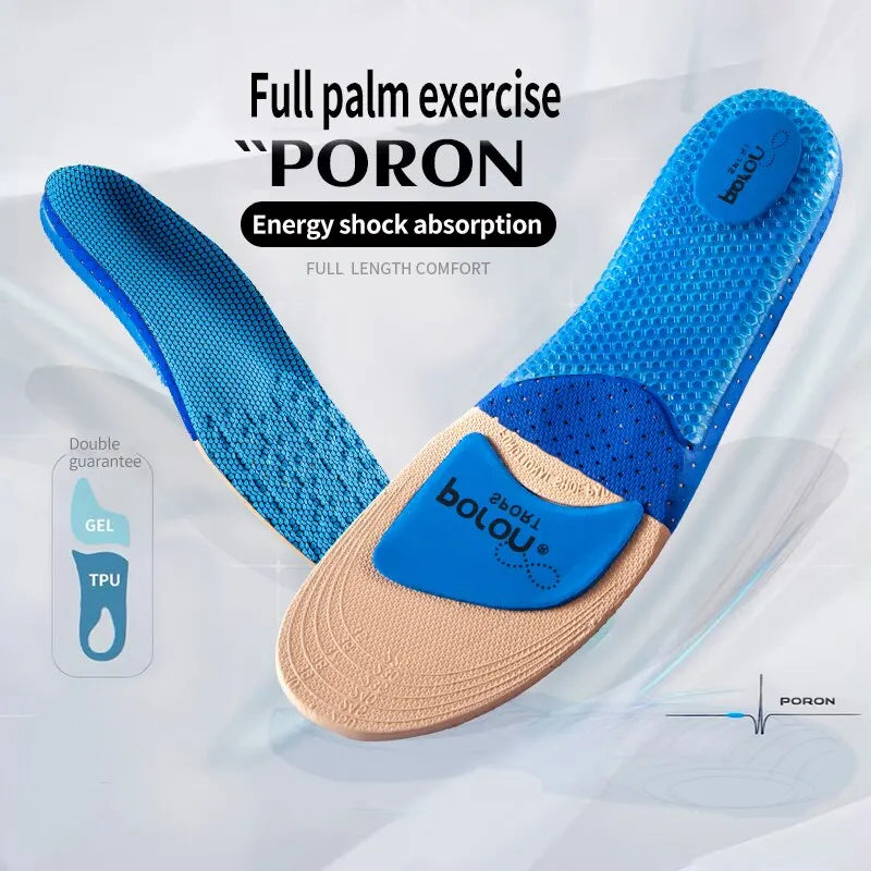 Sport Insoles for Men Women Arch Support Breathable Shock Absorption Shoes Pad Outdoor Running Feet Care Sneakers Sole Insoles