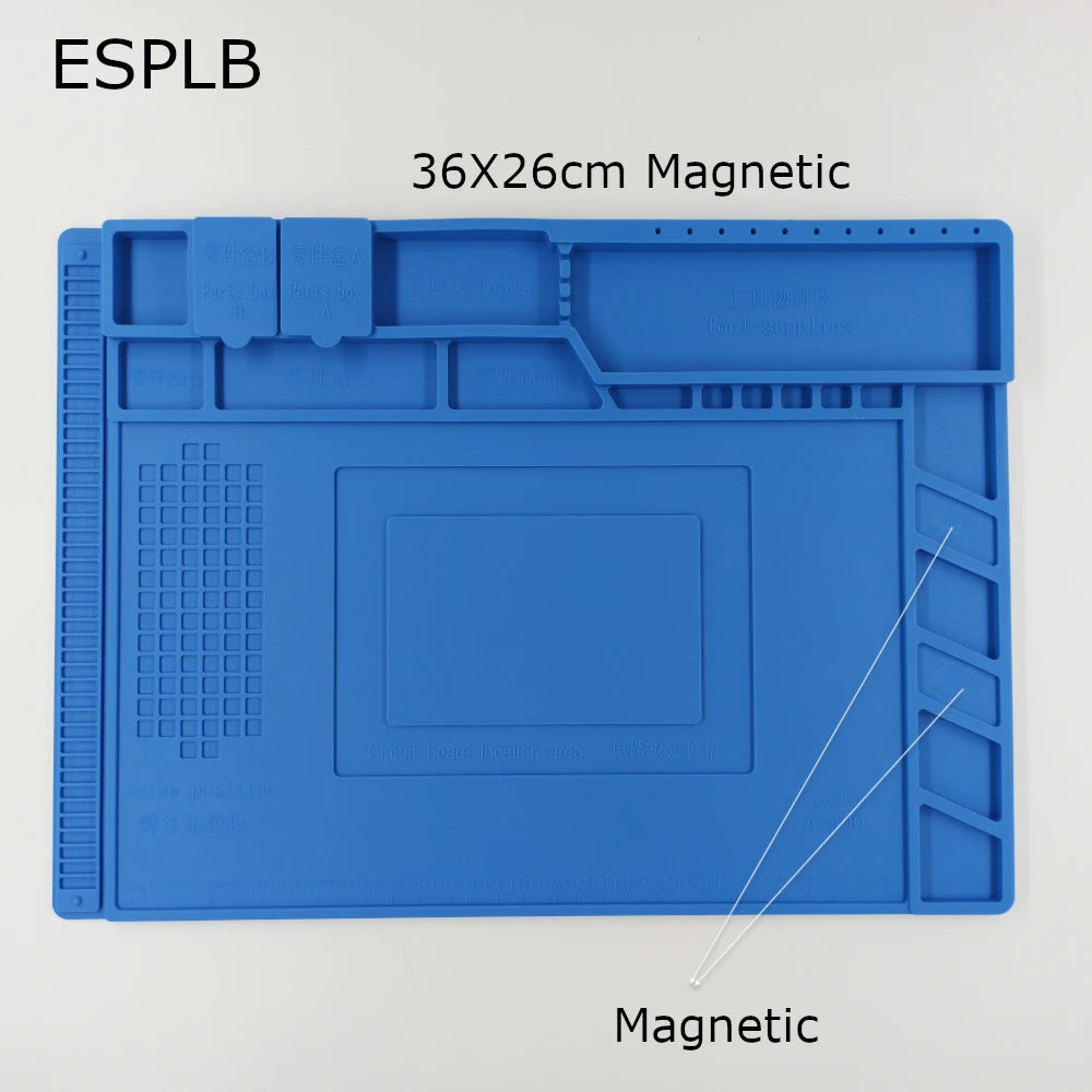 Silicone Soldering Mat Pad Desk Platform  for Welding Station Iron Phone PC  Repair Magnetic Heat Insulation No Lead S-160