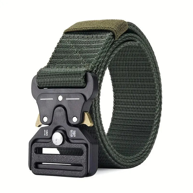 Compass Multi-Function Outdoor Tactical Belt for Men and Women Durable Quick-Dry Canvas Nylon Webbing Hiking Camping Sport Gear