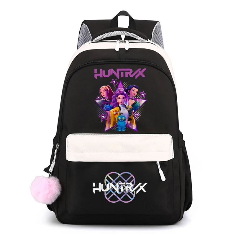 School Backpack for Students KPop Demon Hunters Daily Bagpack 2025 Hot Movie Print Backpacks for Girl Boy Laptop Usb Port Bag
