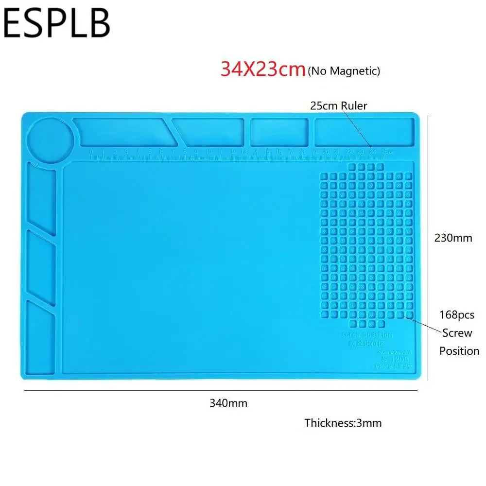 Silicone Soldering Mat Pad Desk Platform  for Welding Station Iron Phone PC  Repair Magnetic Heat Insulation No Lead S-160