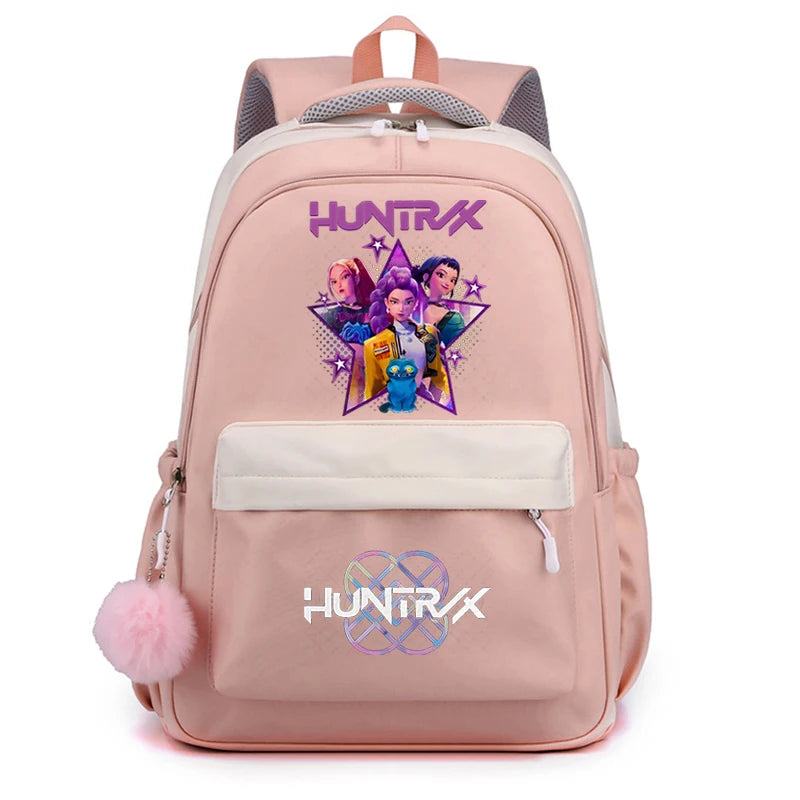 School Backpack for Students KPop Demon Hunters Daily Bagpack 2025 Hot Movie Print Backpacks for Girl Boy Laptop Usb Port Bag