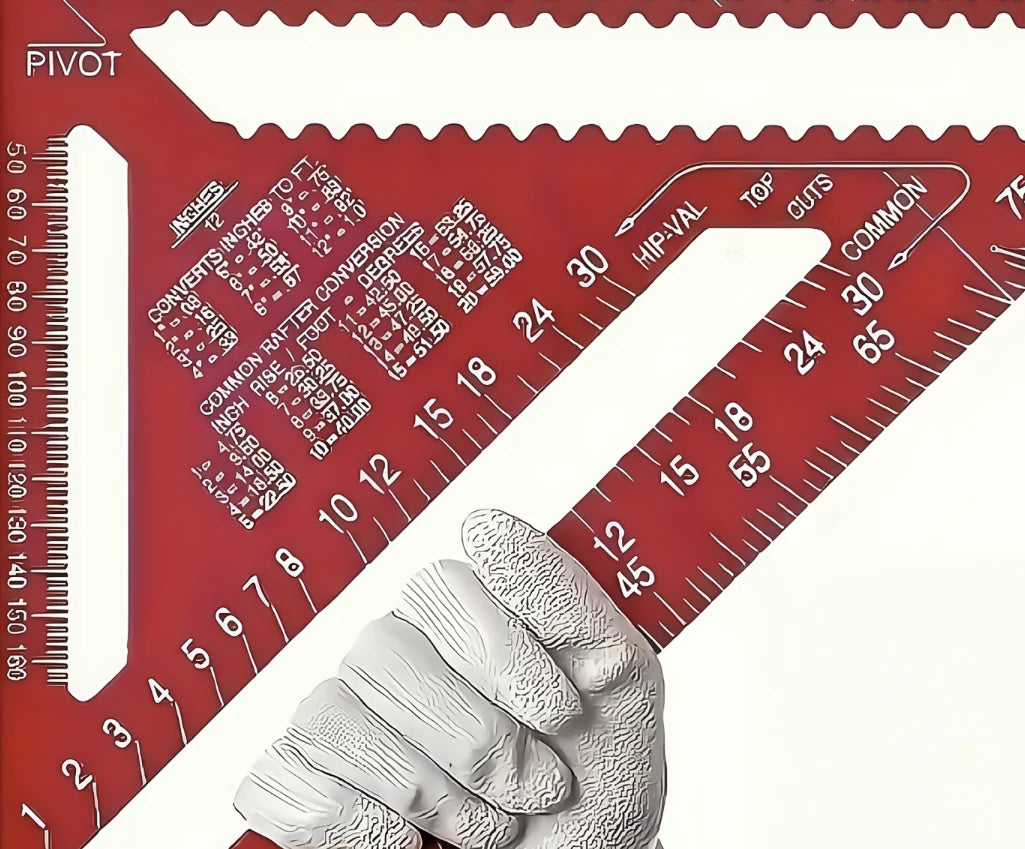 7 Inch Aluminum Alloy Speed Square, Dual Inch/Metric Angle Ruler for Woodworking & Carpentry