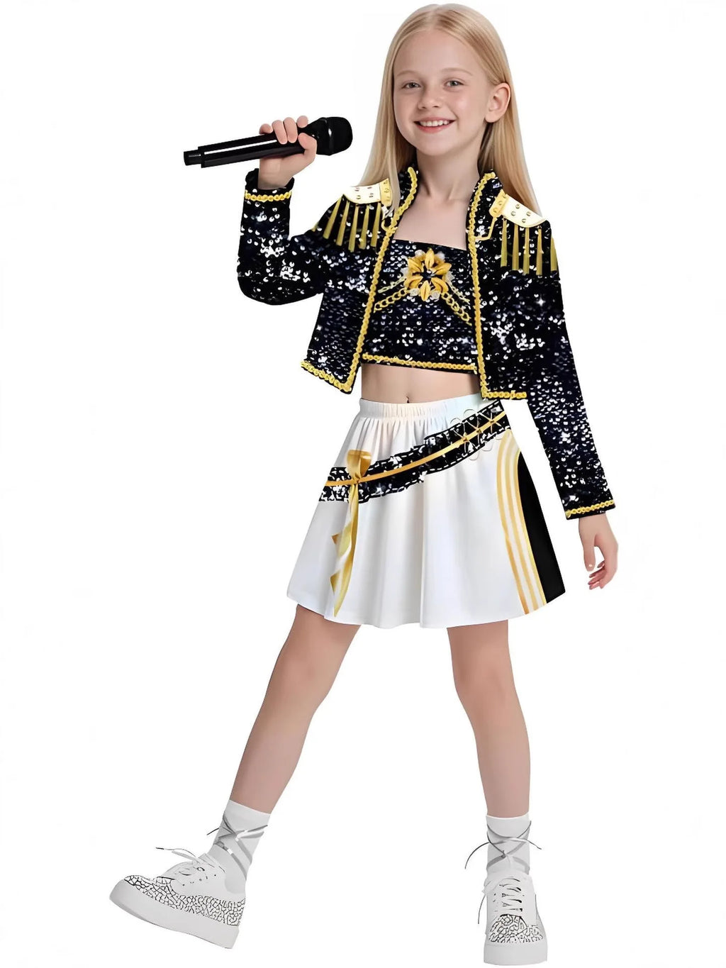 Kids KPop Rumi Mira Zoey Singing Suit Demon Hunters Uniform Girls Halloween Carnival Role Play Singer Cosplay Costume