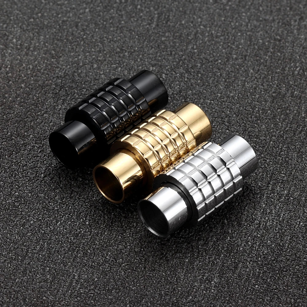 Stainless Steel Magnetic Clasps 6mm Hole Size for Leather Cord Magnet Lace Buckle Bracelet Jewelry DIY Making Accessories