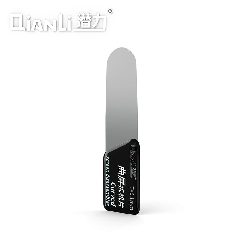 QianLi T=0.1mm Ultra-Thin Mobile Phone Curved LCD Screen Pry Spudger Opening Repair Tools Steel Disassemble Card