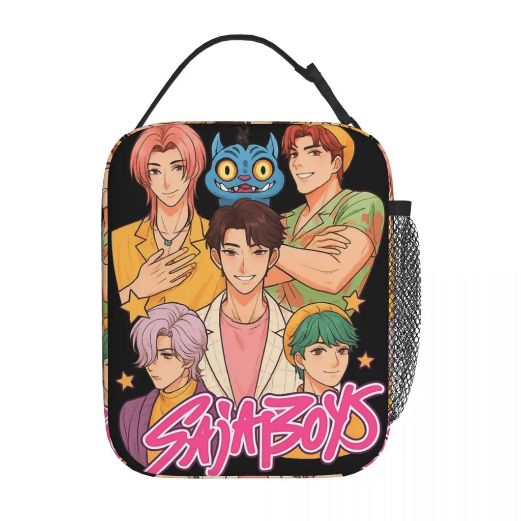 Huntrix Girls Cup Noodles Kpop Demon Hunters Lunch Bag Portable Lunch Box Men Office Print Cooler Bag Leisure Oxford Lunch Bags