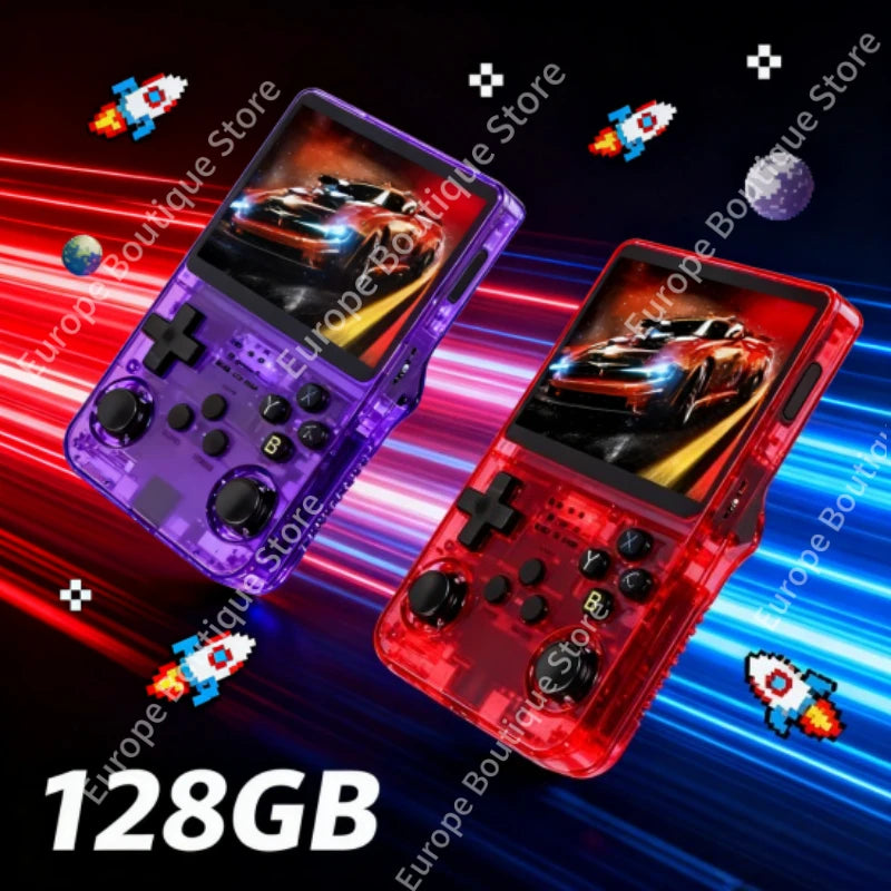 128GB R36S Retro Handheld Video Game Console 3.5Inch IPS Screen Player Kid Portable Pocket Video Player Games Arkos System