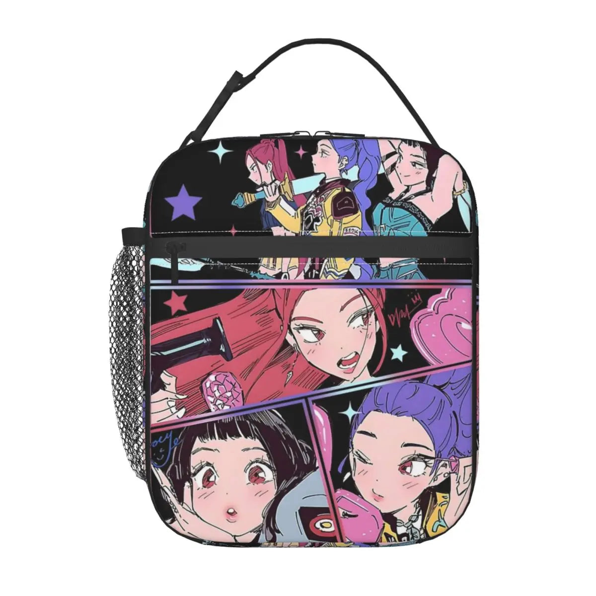 Group Girl Team Huntrix Kpop Demon Hunters Insulated Lunch Bags Lunch Container Cooler Bag Lunch Box Tote Office Bento Pouch